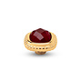 Melano Vivid meddy Bali CZ Square Cherry Goudkleurig