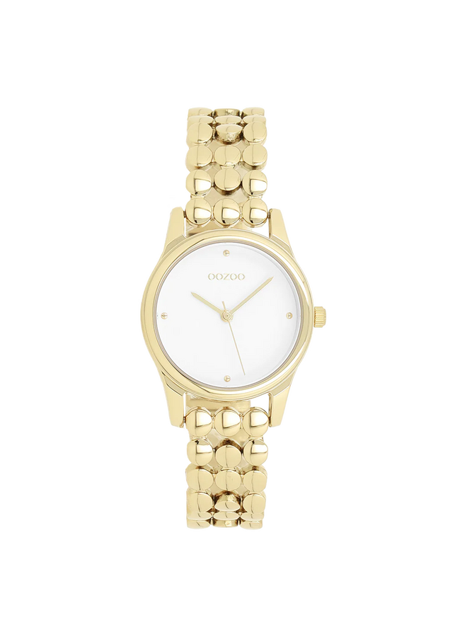 OOZOO Timepieces horloge C11631 Goudkleurig/Wit