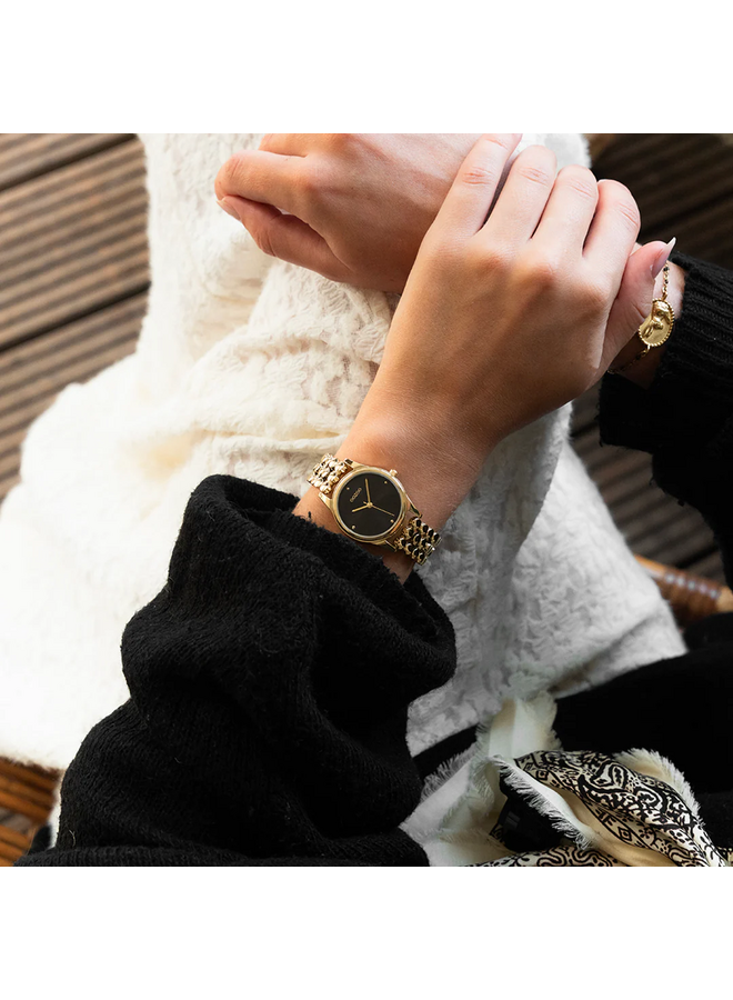 OOZOO Timepieces horloge C11634 Goudkleurig/Zwart
