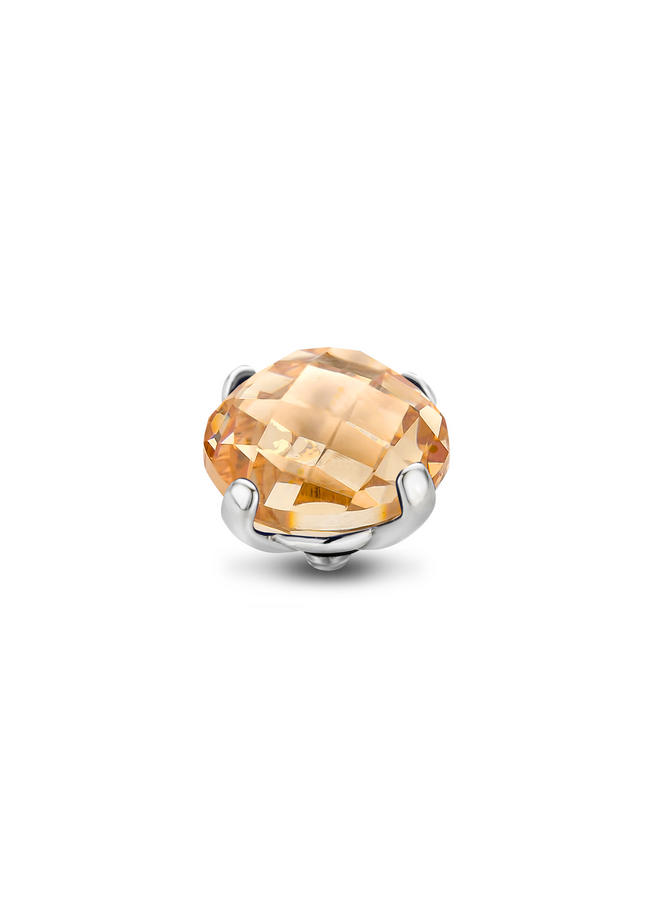 Melano Twisted meddy Facet Bold 10 mm Golden Shadow Zilverkleurig