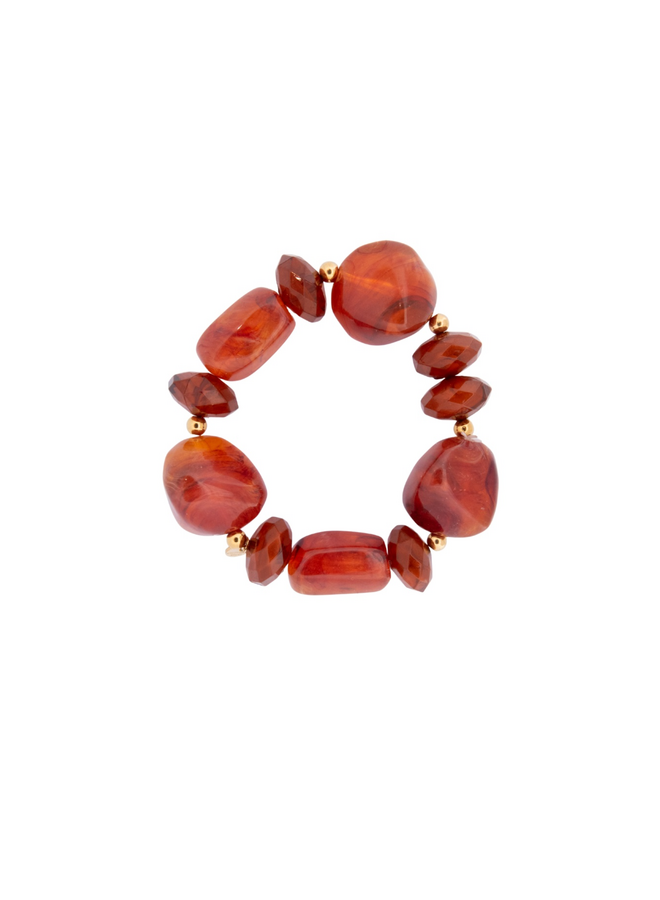 Day & Eve armband B56504-1 Cognac/Goudkleurig
