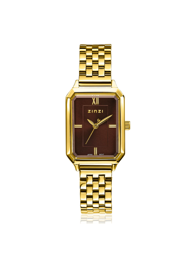 Zinzi horloge Allure ZIW2536 Goudkleurig/Bruin