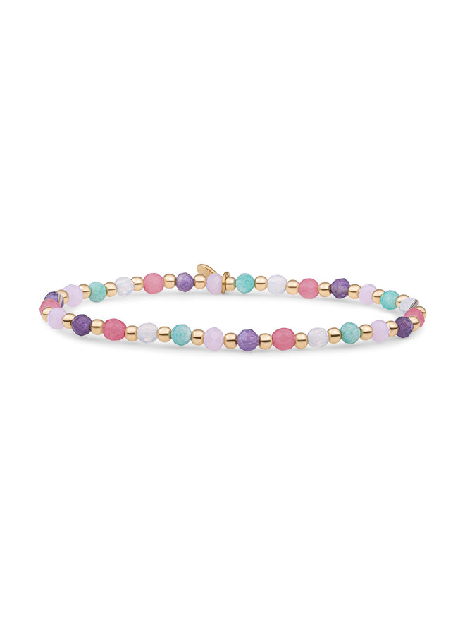 Sparkling Jewels armband Interstellar Multi Gem Pastel Goudkleurig