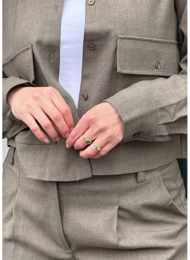 Blouse Lican-M Deep Green Melange