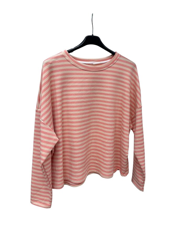 Top Liz Gestreept Koraal Onesize