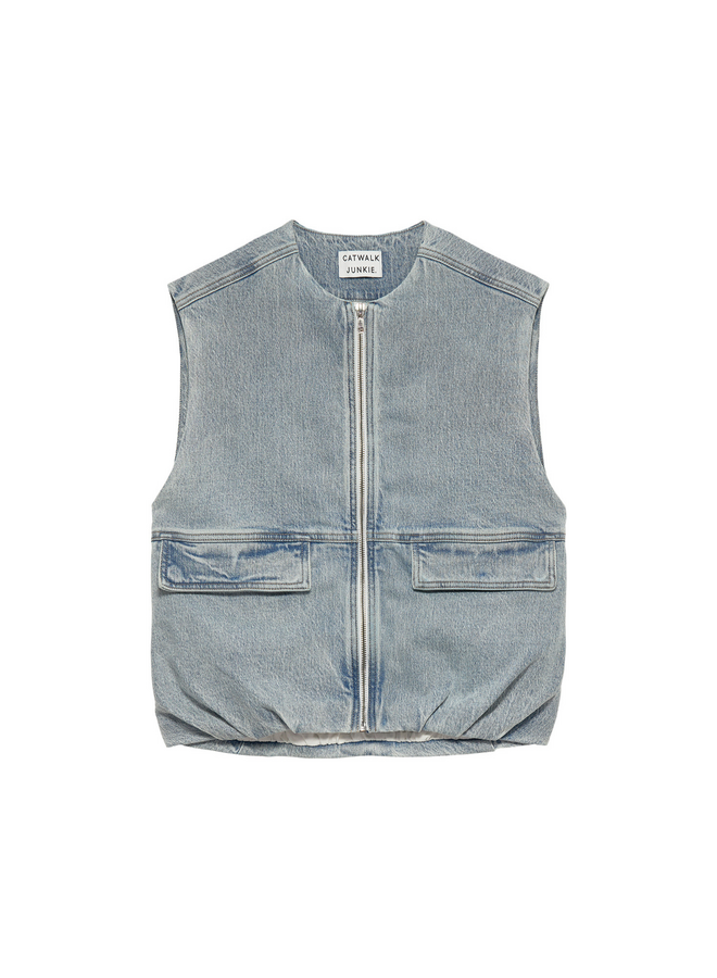 Gilet Denim Light Blue
