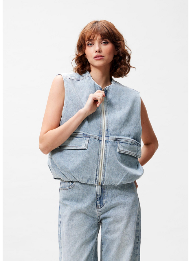 Gilet Denim Light Blue