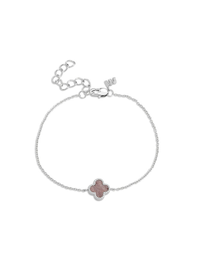 Melano Friends armband Juniper Light Strawberry Zilverkleurig