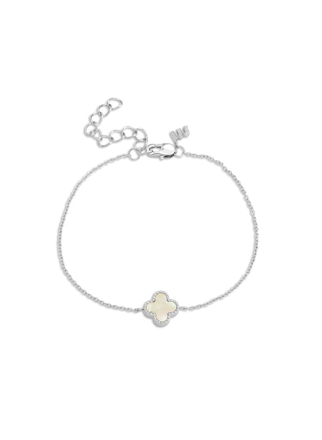 Melano Friends armband Juniper Yellow Shell Zilverkleurig