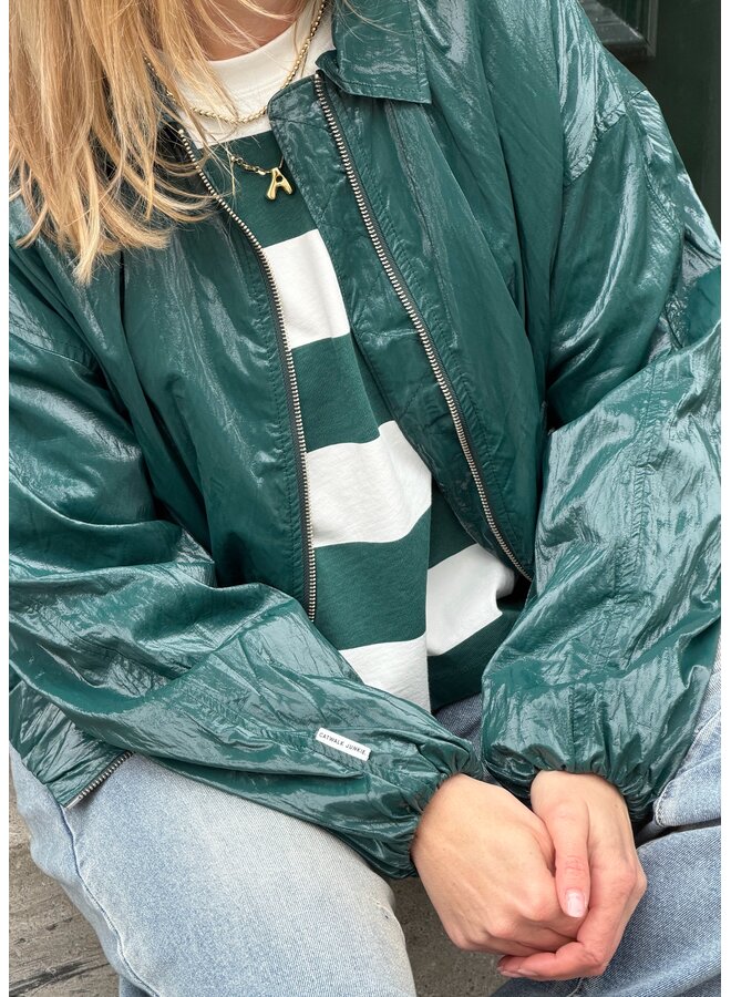 Top Oversized Striped Sea Moss