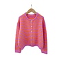Vest Nina Gestreept Fuchsia/Oranje Onesize
