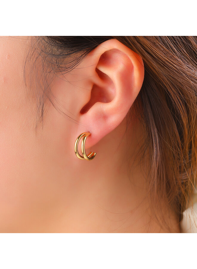 Day & Eve oorbellen E61198-2 Goudkleurig