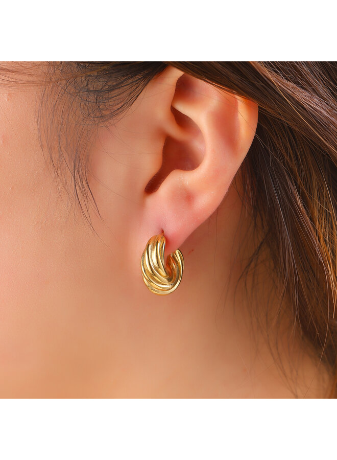 Day & Eve oorbellen E61205-2 Goudkleurig