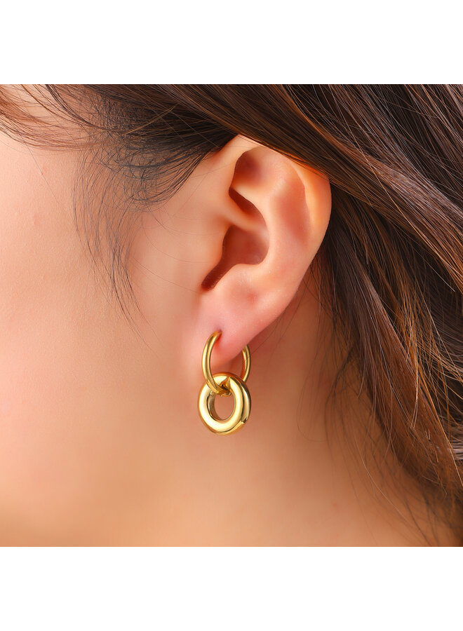 Day & Eve oorbellen E61088-2 Goudkleurig