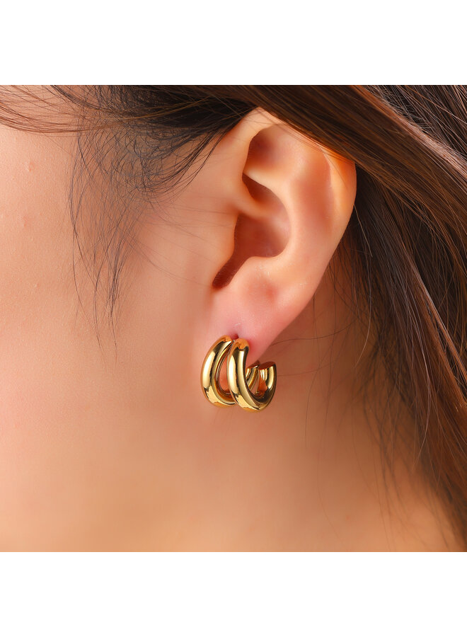 Day & Eve oorbellen E61200-2 Goudkleurig