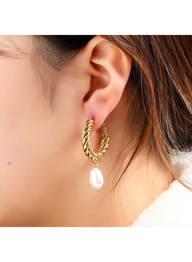 Day & Eve oorbellen E61133-2 Goudkleurig