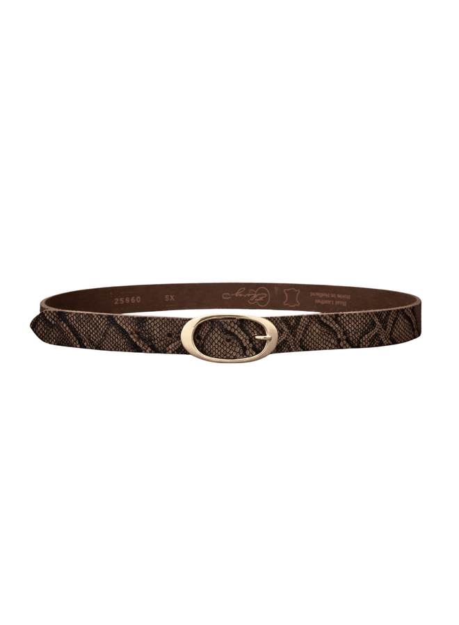 Elvy riem Python 25640 Bruin/Goudkleurig
