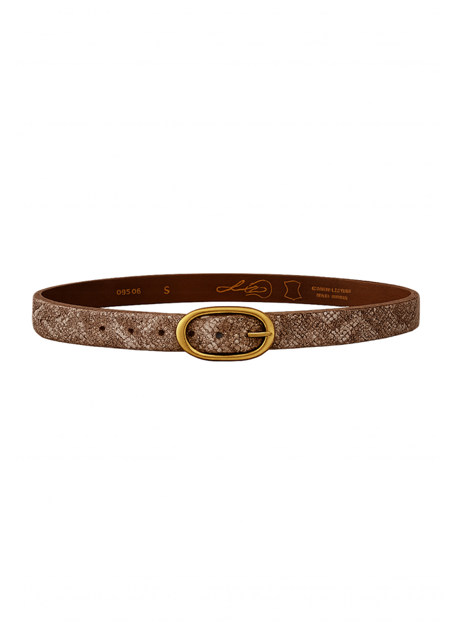 Elvy riem Python 25640 Champagne/Goudkleurig