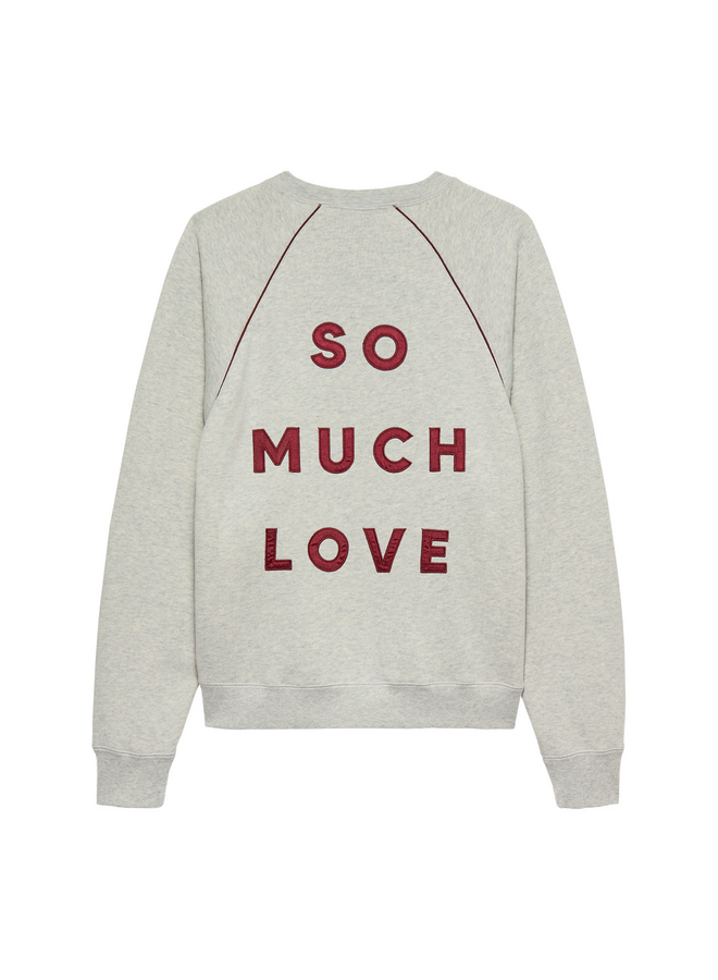 Sweater So Much Love Light Grey Melange