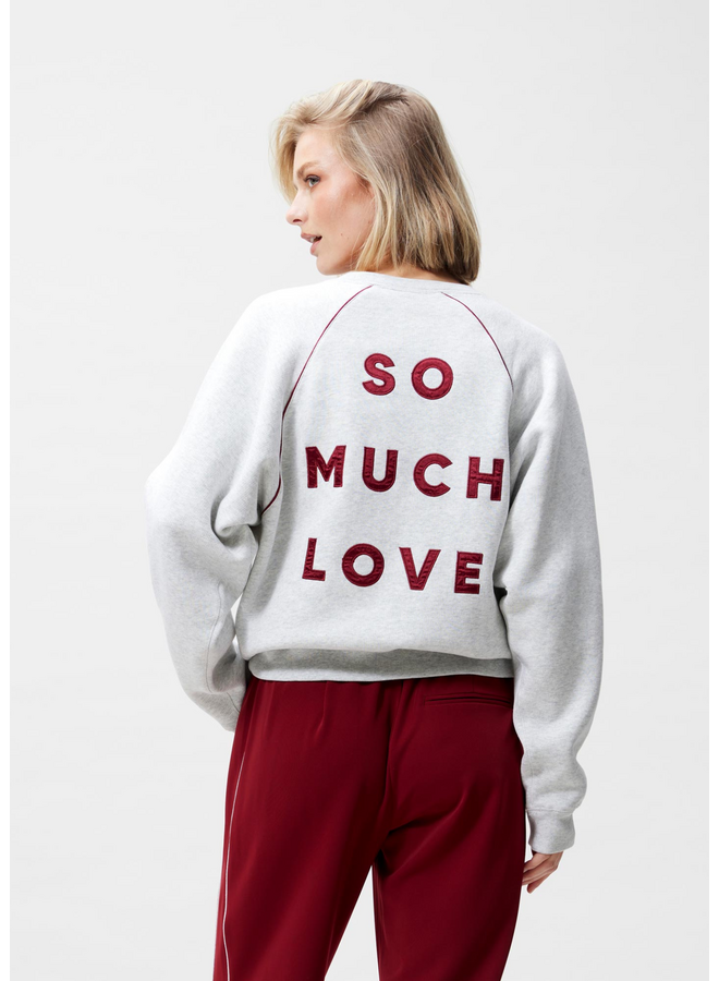 Sweater So Much Love Light Grey Melange