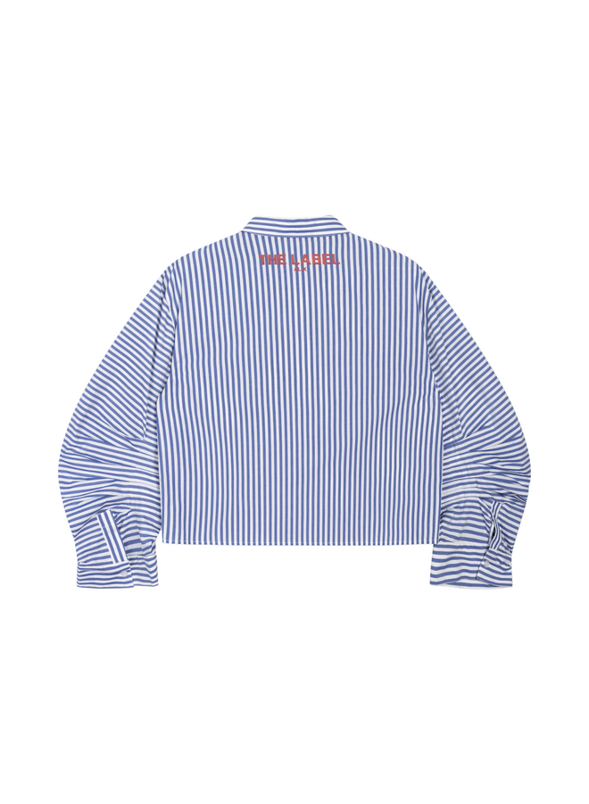 Blouse Fancy Striped Royal Blue