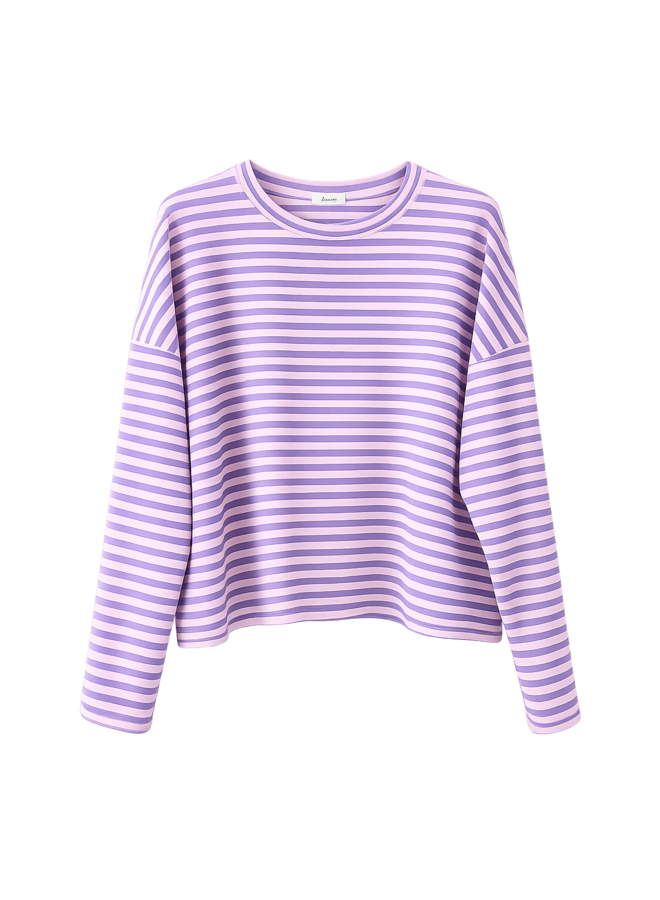 Top Liz Gestreept Lila/Roze Onesize