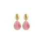 LOTT. oorbellen Rae L Fuchsia Pink/Goud Verguld