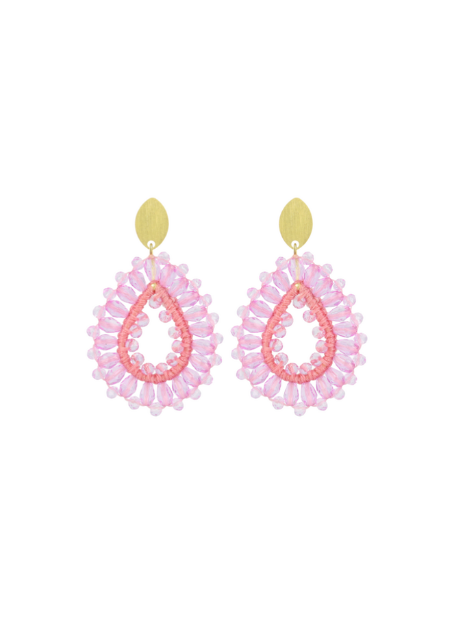 LOTT. oorbellen Robin S Bubble Pink/Goud Verguld