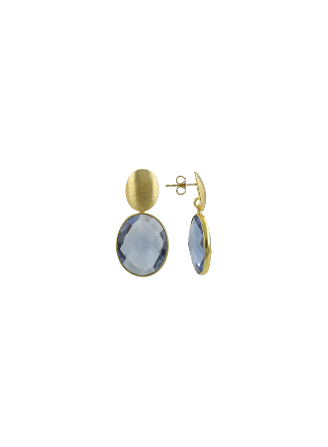LOTT. oorbellen Giorgia S Blue Aura/Goud Verguld