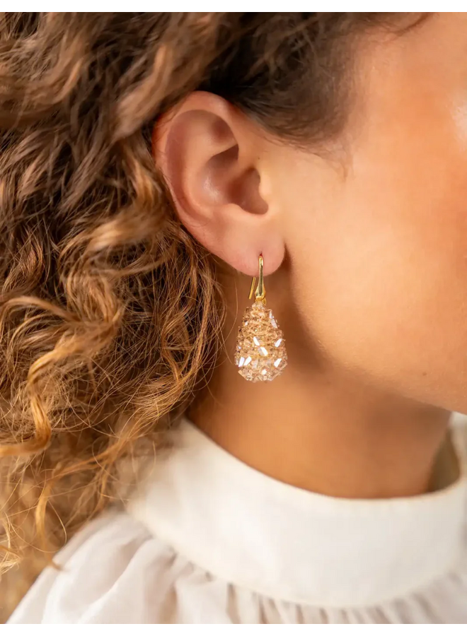 LOTT. oorbellen Nova XS Champagne/Goud Verguld