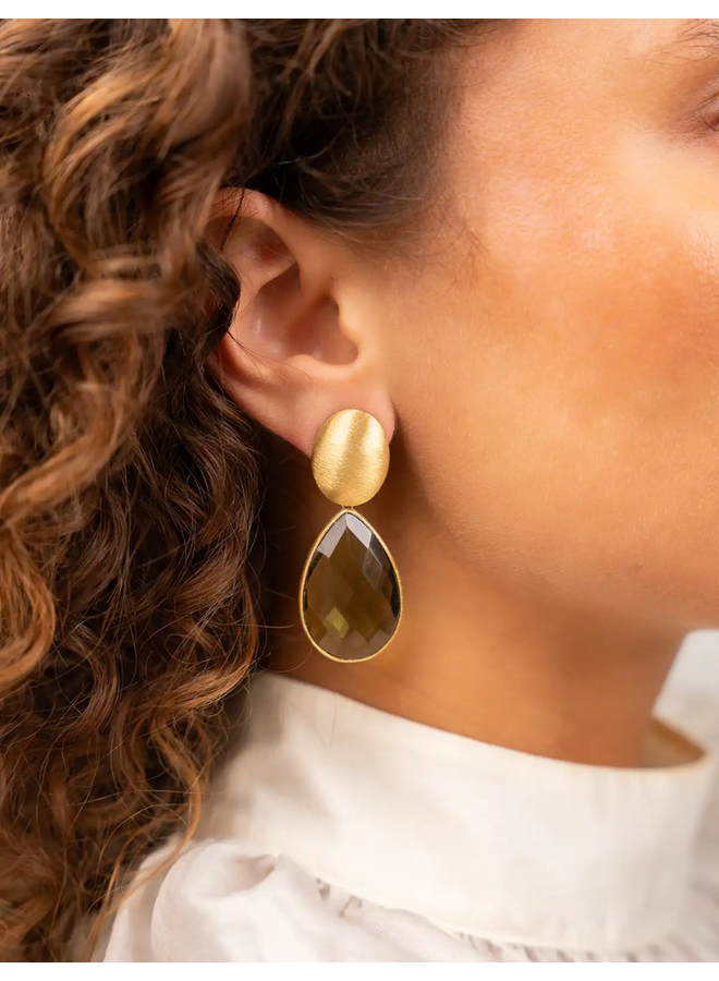 LOTT. oorbellen Rae L Champagne/Goud Verguld