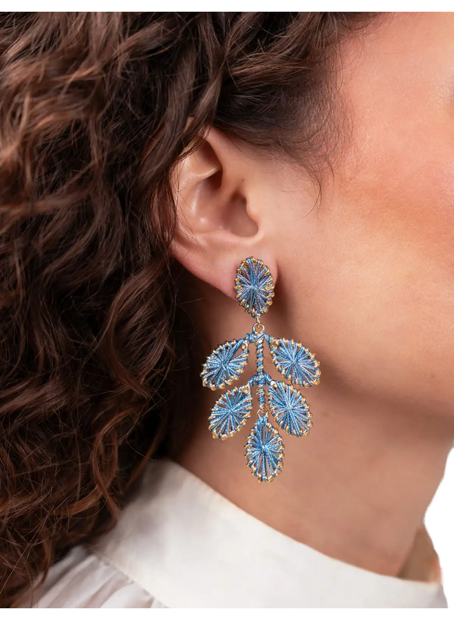 LOTT. oorbellen Beatrice M Blue Aura/Goud Verguld