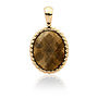 Sparkling Jewels pendant Twist Smoky Quartz Goudkleurig