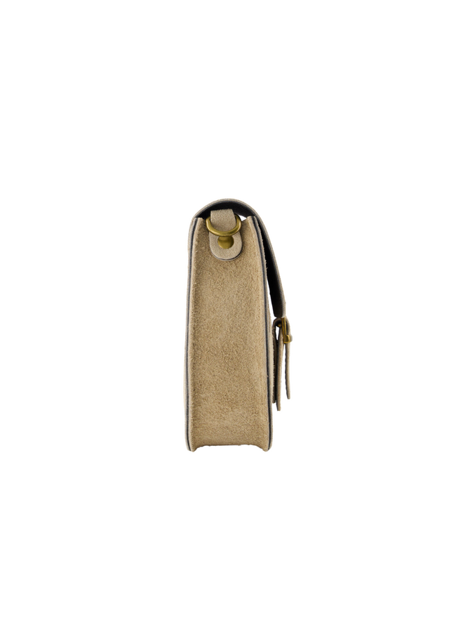 Jewelz tas Sola Suède Zand/Goudkleurig