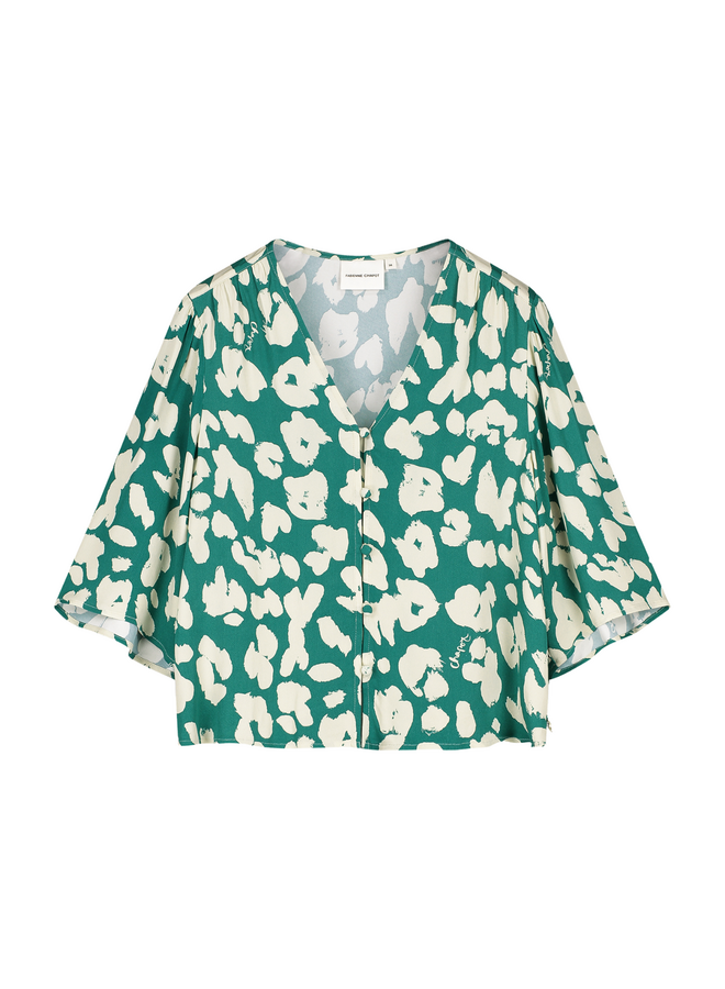 Blouse Starlet Evergreen/Cosy White