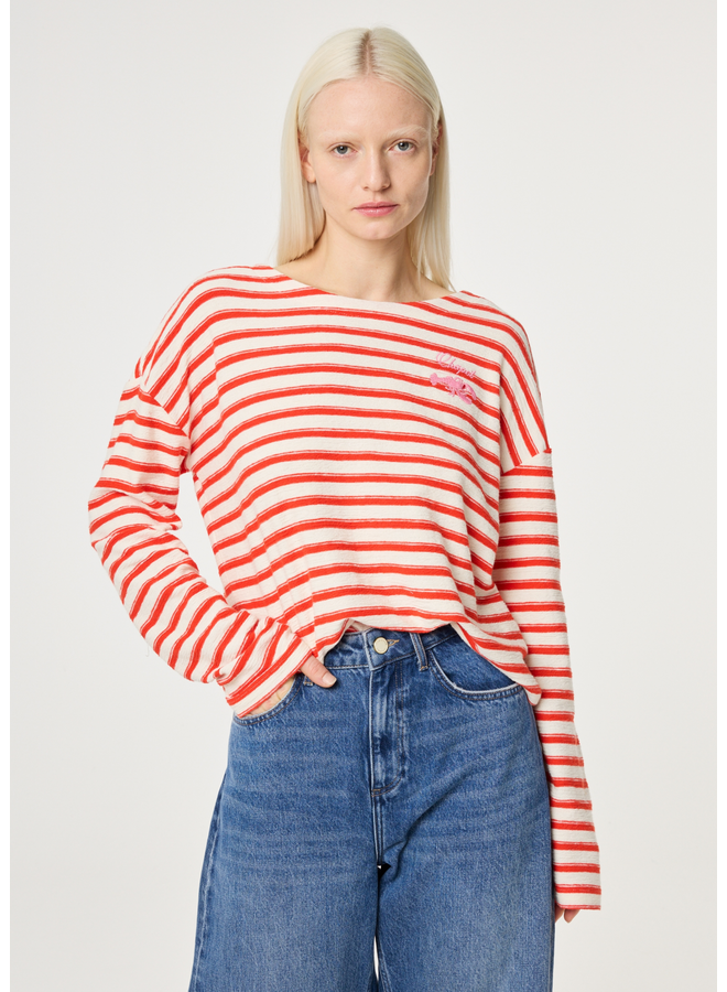 Top Celina Cosy White/Tangerine Tango