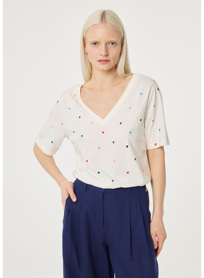 T-shirt Phil V-Neck Cosy White