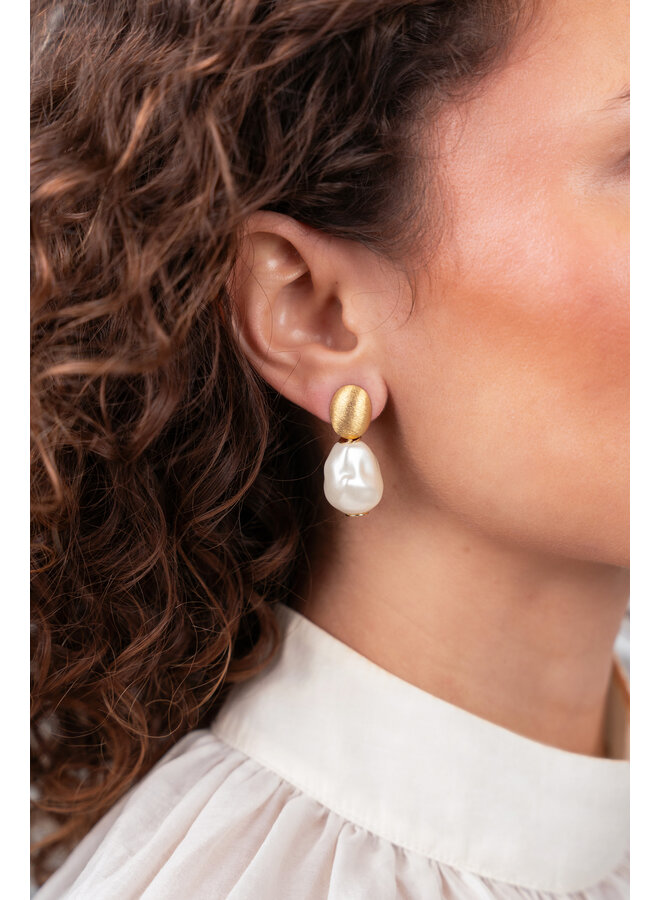 LOTT. oorbellen Bailey S Parel/Goud verguld