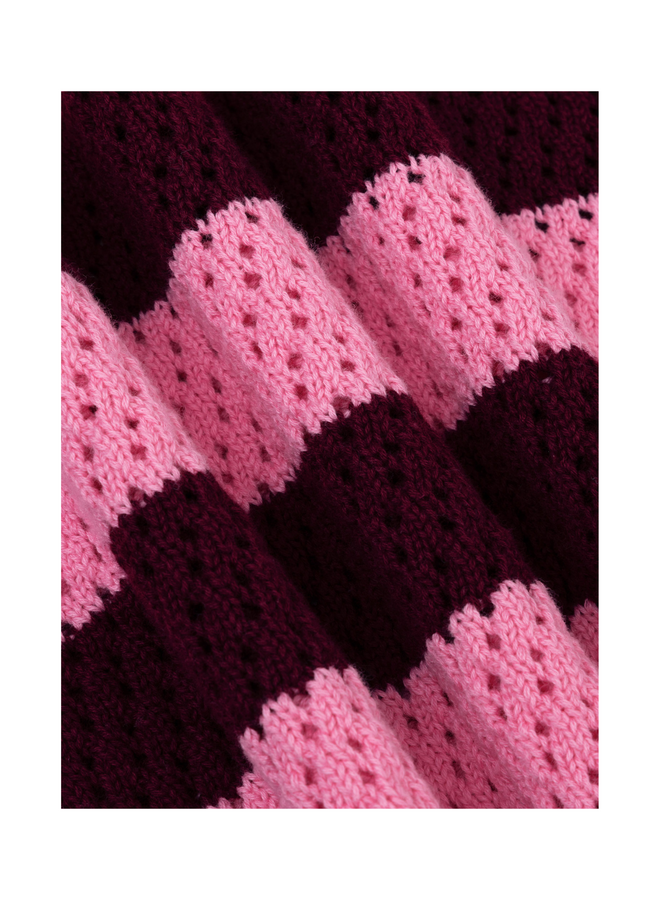 Trui Agnes Burgundy/Coral Pink