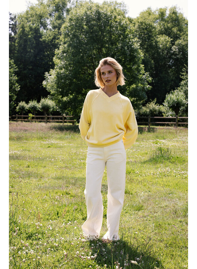 Sweater V-Neck Mellow Yellow