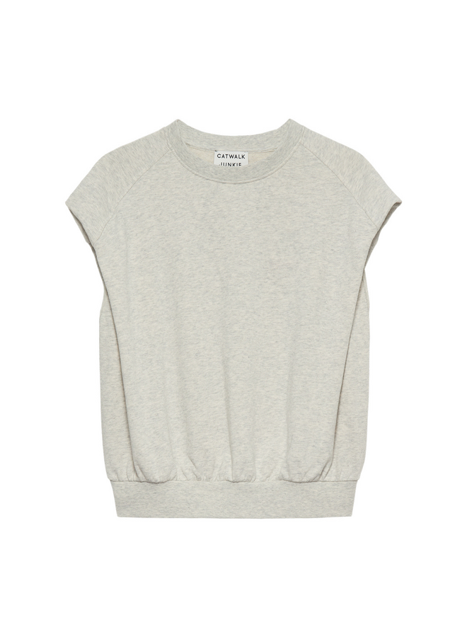 Top Sleeveless Light Grey Melange