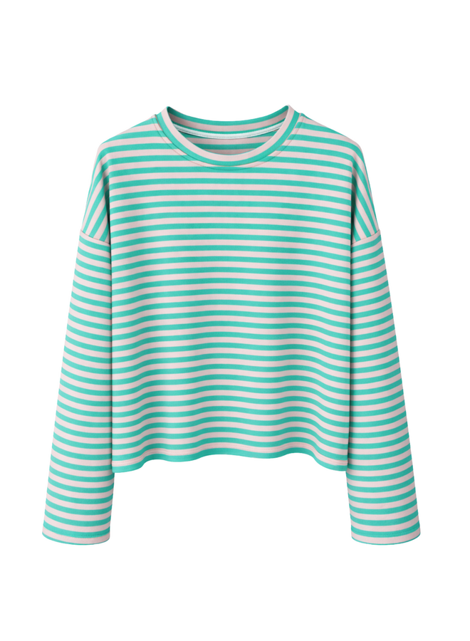 Top Liz Gestreept Mint/Lichtroze Onesize