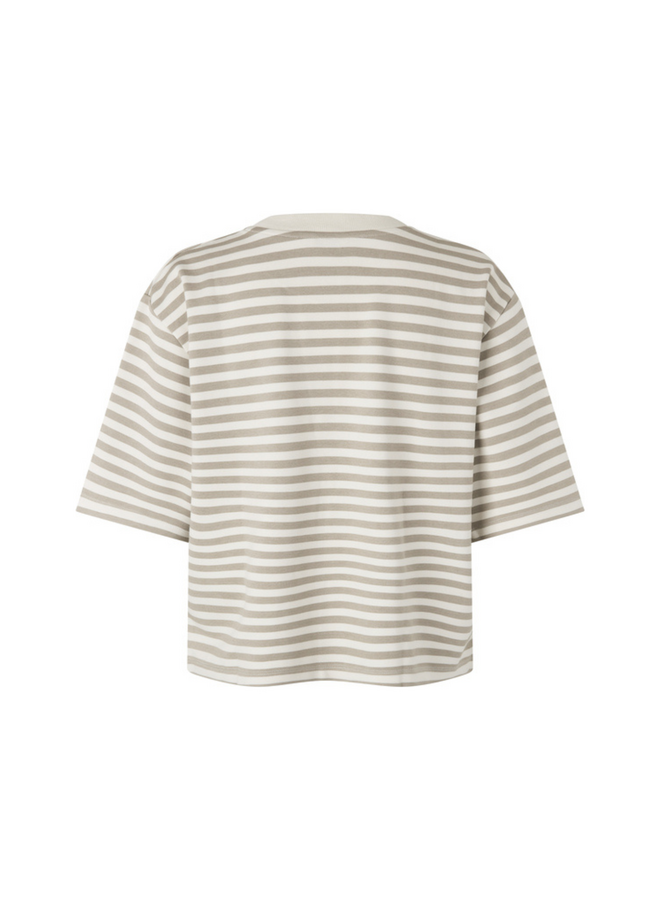 T-shirt Emrys-M Island Fossil Sugar Stripe