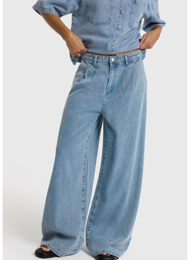 Jeans Wide Light Blue Denim