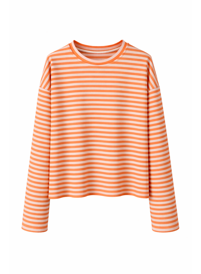 Top Liz Gestreept Oranje Onesize