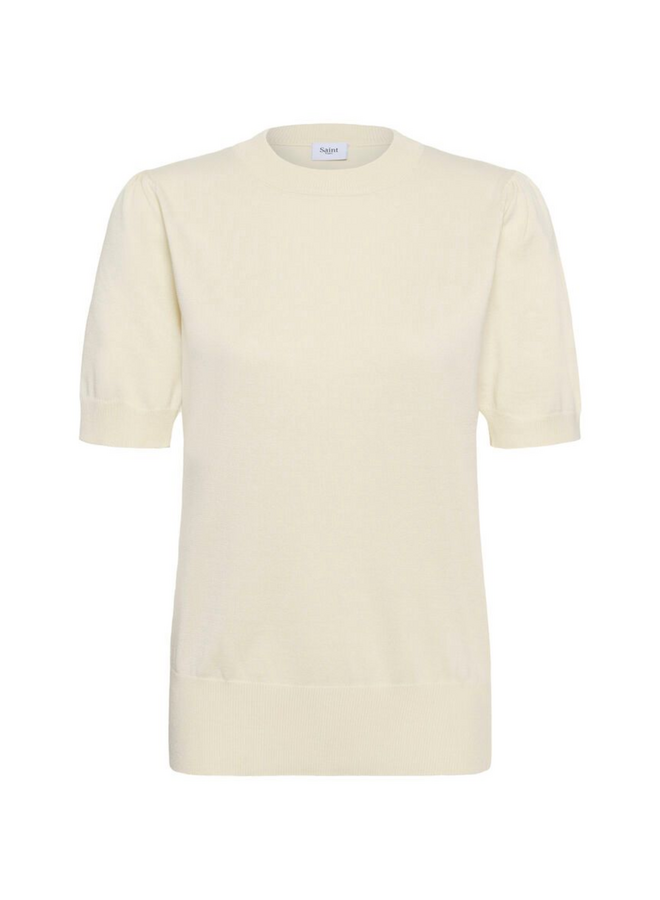 Top MilaSZ Korte Mouw Seedpearl Melange