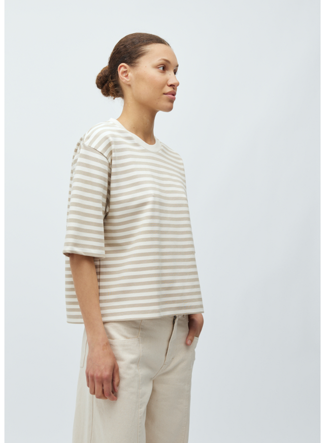 T-shirt Emrys-M Island Fossil Sugar Stripe