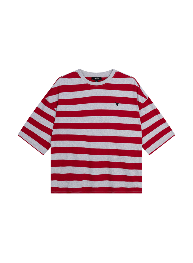 T-shirt Block Stripe Cerise
