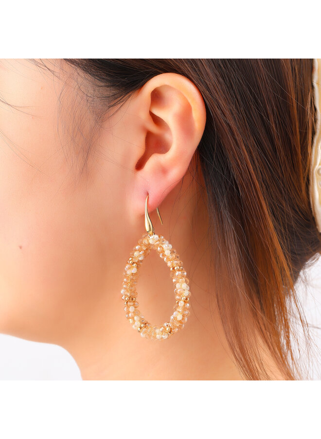 Day & Eve oorbellen E55218-16 Champagne Mix/Goudkleurig