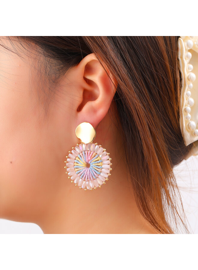 Day & Eve oorbellen E60098-1 Multi/Goudkleurig